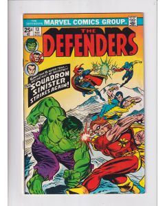 Defenders (1972) #  13 (5.0-VGF) (1985461) Squadron Sinister, 1st Nebulon, With Value Stamp