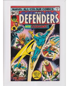Defenders (1972) #  28 UK Price (6.5-FN+) (1985546) 1st FULL Starhawk appearance