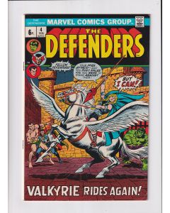 Defenders (1972) #   4 UK Price (5.0-VGF) (1909603) 1st Valkyrie (Barbara Norris)