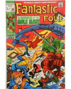 Fantastic Four (1961) #  89 UK Price (3.5-VG-) Moleman