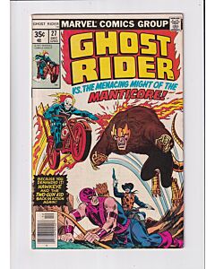 Ghost Rider (1973) #  27 (6.0-FN) (1302190) Hawkeye, Two-Gun Kid, Manticore