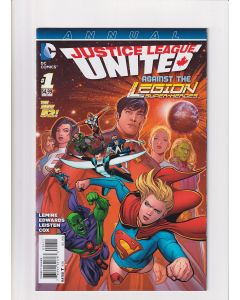 Justice League United (2014) Annual #   1 Signed (9.0-VFNM) (2299420) withCoA