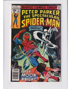 Spectacular Spider-Man (1976) #  22 (7.0-FVF) (221836) 1st vs. Moon Knight