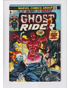 Ghost Rider (1973) #   2 UK Price (4.0-VG) (2330604) 1st FULL Damian Hellstrom, Staple detached