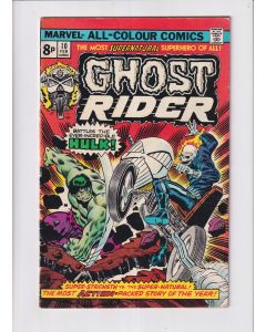 Ghost Rider (1973) #  10 UK Price (5.0-VGF) (1898778) Origin Story, No Hulk