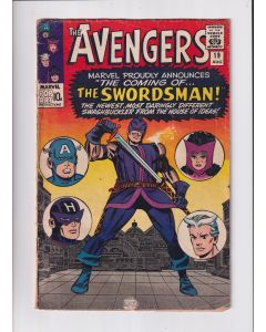 Avengers (1963) #  19 UK Price (3.5-VG-) (284738) 1st Swordsman