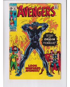 Avengers (1963) #  87 (3.5-VG-) (2343345) Black Panther Origin, Centerfold detached