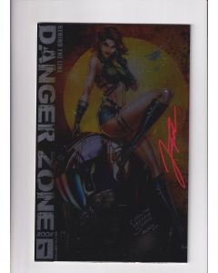 Behind the Line Danger Zone (2021) #   1 Metal Edition (9.2-NM) (2350879) Signed by Jamie Tyndall, artbook