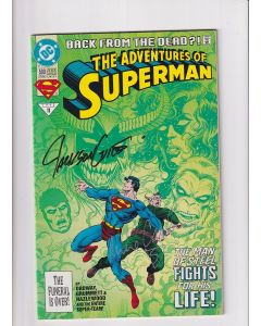 Adventures of Superman (1987) # 500 (8.0-VF) (843779) Signed by : Jackson Guice