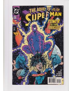 Adventures of Superman (1987) # 512 (8.0-VF) (2419873) Signed by Mike Carlin