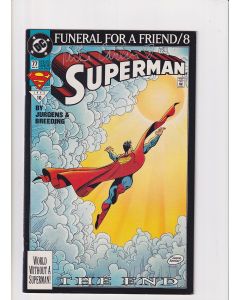 Superman (1987) # 77 (7.0-FVF) (2420367) Signed Funeral For a Friend Finale