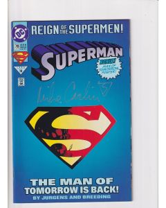 Superman (1987) # 78 Die-Cut (8.0-VF) (857912) Signed by Mike Carlin