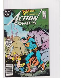 Action Comics (1938) # 579 Newsstand (8.0-VF) (995485) Homage