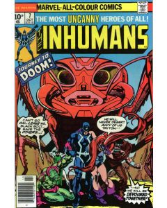 Inhumans (1975) #   7 UK Price (6.0-FN) Cover stains
