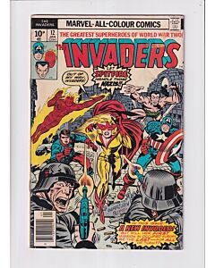 Invaders (1975) #  12 UK Price (5.0-VGF) (1306686) 1st Spitfire (In uniform)