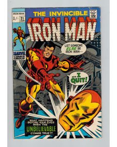 Iron Man (1968) #  21 UK Price (4.5-VG+) (2180797)