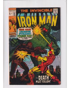 Iron Man (1968) #  22 UK Price (4.5-VG+) (1694882) Crimson