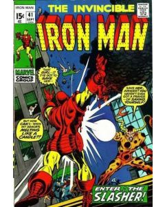 Iron Man (1968) #  41 (2.0-GD) The Slasher, Water damage, Staple rust
