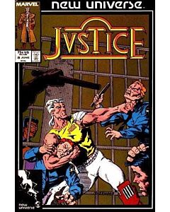 Justice (1986) #   8 (3.0-GVG) Binder holes punched into issue
