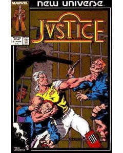 Justice (1986) #   8 (3.0-GVG) Binder holes punched into issue