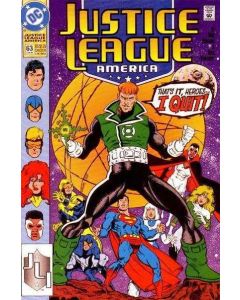 Justice League America (1987) #  63 (7.0-FVF) Guy Gardner quits