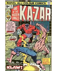 Ka-Zar (1974) #  14 UK Price (6.0-FN)