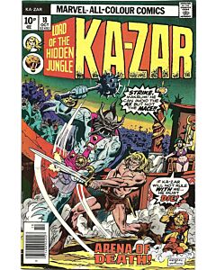Ka-Zar (1974) #  18 UK Price (6.0-FN)