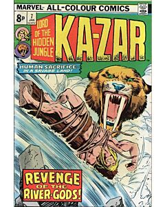 Ka-Zar (1974) #   7 UK Price (7.0-FVF) Tag removal scuff on cover