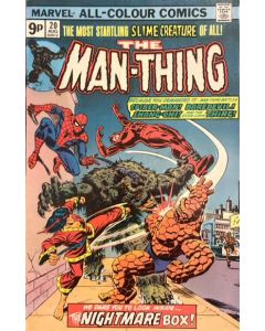 Man-Thing (1974) #  20 UK Price (7.0-FVF) The Thing, Spider-Man, Daredevil, Shang-Chi