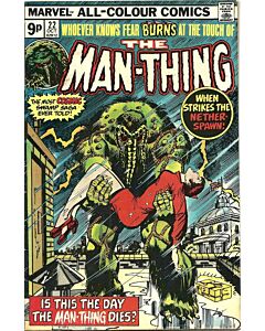 Man-Thing (1974) #  22 UK Price (6.0-FN) FINAL ISSUE