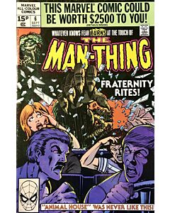 Man-Thing (1979) #   6 UK Price (7.0-FVF) Small cover tear