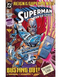 Superman The Man of Steel (1991) #  22 (7.0-FVF) with poster