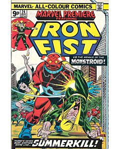 Marvel Premiere (1972) #  24 UK Price (5.0-VGF) Iron Fist vs. The Monstroid
