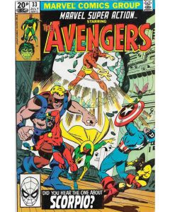 Marvel Super Action (1977) #  33 UK Price (7.0-FVF) Avengers, Scorpio