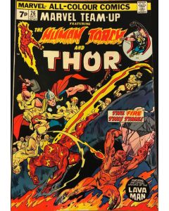Marvel Team-Up (1972) #  26 UK Price (5.0-VGF) Human Torch, Thor
