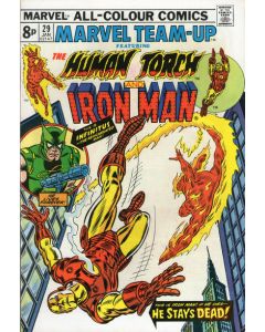 Marvel Team-Up (1972) #  29 UK Price (7.5-VF-) Human Torch, Iron Man