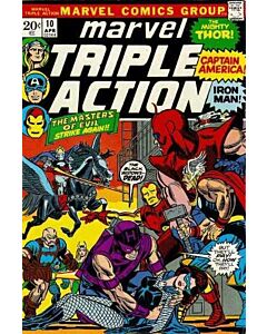 Marvel Triple Action (1972) #  10 (5.0-VGF) Staple detached from cover, Ink mark on cover