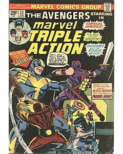 Marvel Triple Action (1972) #  23 (3.0-GVG) Avengers, Ink on cover, Cover damage