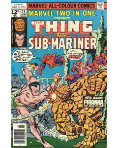 Marvel Two-In-One (1974) #  28 UK Price (4.5-VG+) Thing, Namor