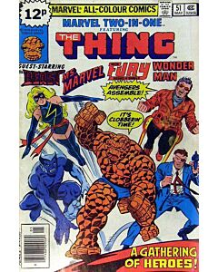 Marvel Two-In-One (1974) #  51 UK Price (7.0-FVF) Ms. Marvel, Beast, Nick Fury, Frank Miller art
