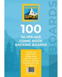 Silver Size Comic Boards Matterhorn 266 x 178mm Pack 100