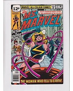 Ms. Marvel (1977) #  23 UK Price (7.5-VF-) (400053) Vance Astro, FINAL ISSUE