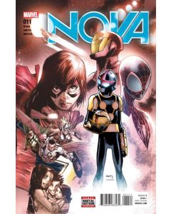 Nova (2015) #  11 (9.0-VFNM) 1st meeting Sam Alexander and Richard Rider