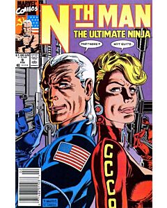 Nth Man the Ultimate Ninja (1989) #   9 Newsstand (5.0-VGF) Price tag on Cover