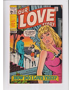 Our Love Story (1969) #  12 (3.5-VG-) (1897917) Cover top corner missing