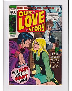 Our Love Story (1969) #   6 (5.0-VGF) (1897825) Pen mark on cover, Staple detached