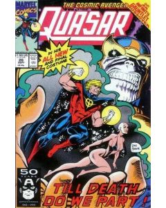 Quasar (1989) #  26 (9.0-VFNM) Infinity Gauntlet, Thanos, Moondragon
