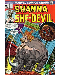 Shanna The She-Devil (1972) #   4 (5.0-VGF) Water damage, Writing on cover