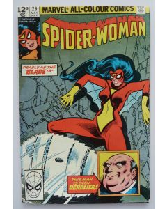 Spider-Woman (1978) #  26 UK Price (7.0-FVF) 1st Rupert Dockery, 1st Grinder