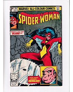 Spider-Woman (1978) #  26 UK Price (5.0-VGF) 1st Rupert Dockery, 1st Grinder, Cover stains